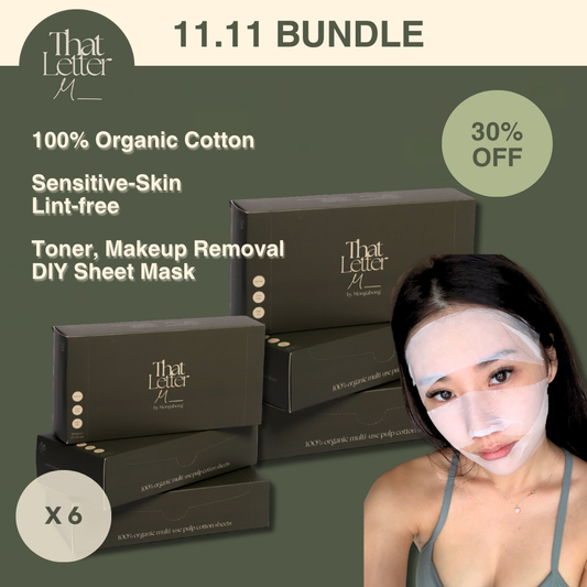 [11.11] Bundle of 6 - That Letter M 100% Organic Cotton Sheets Bundle of 6